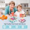 3-Piece Ice Cube Molds, Silicone Ice Cube Tray with Lid, Stackable and Dishwasher Safe Ice Cube Molds