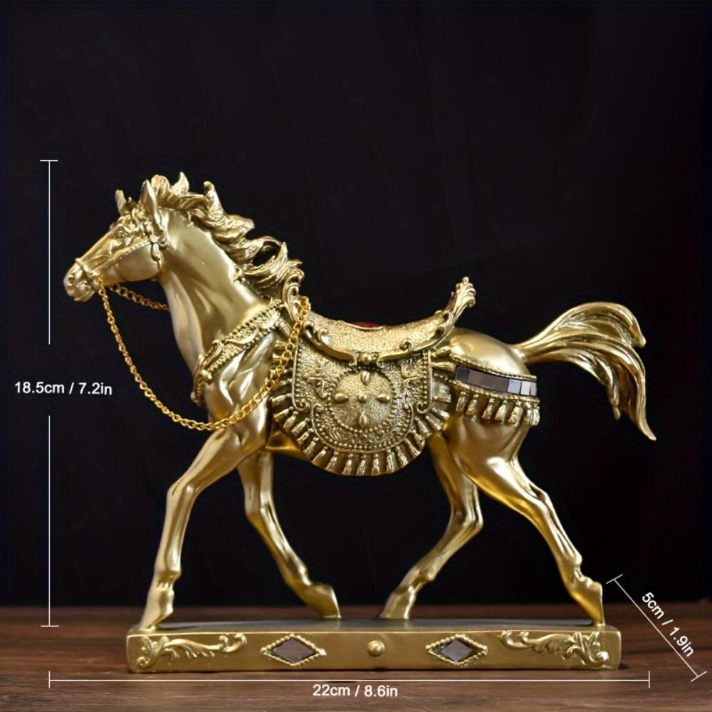 Statua Ornamento Cavallo in Resina Moderna Creativa, Scultura Animale Simulazione, Decorazione per la Casa per Soggiorno Ufficio, Regalo per Laurea Vacanze per Amici