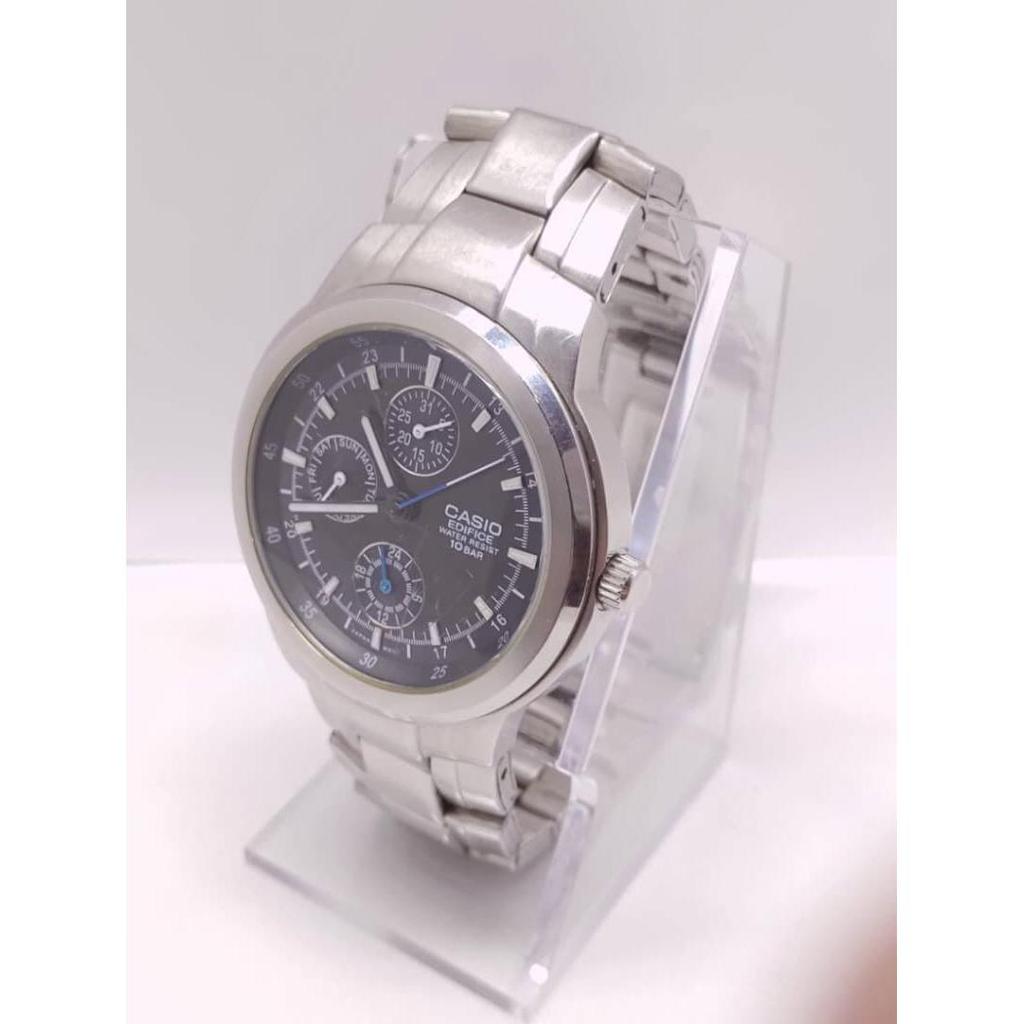 Used CASIO EDIFICE Watch Day-Date Stainless