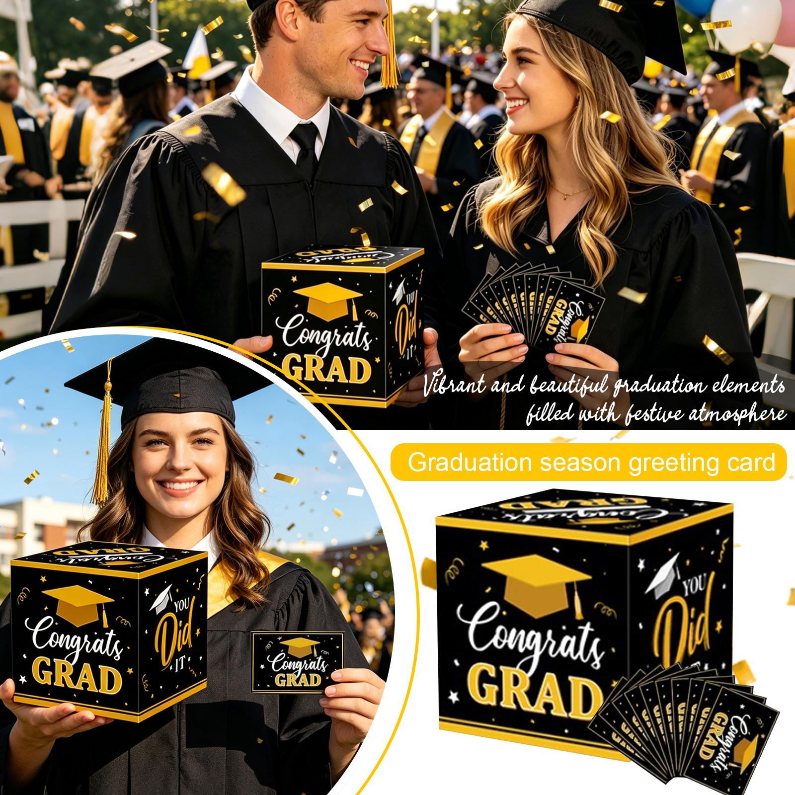 

Graduation Decorations Graduation Box Grad Card Box For Grad Party Favors Decor Party Supplies Black One Size
