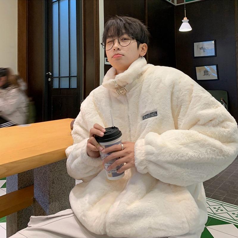 Erkek Kışlık Kuzu Yünü Kalın Pamuk Dolgulu Mont