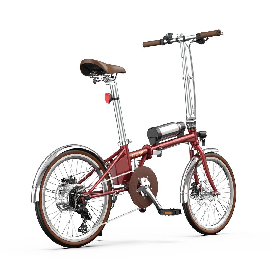 ONESPORT OT02 Pro Electric BIke 36V 5.2Ah Battery, 250W Motor, Lightweight 17.5kg, 20" Urban Tires, Mechanical Disc Brakes, 25KM Range Foldable E-Bike