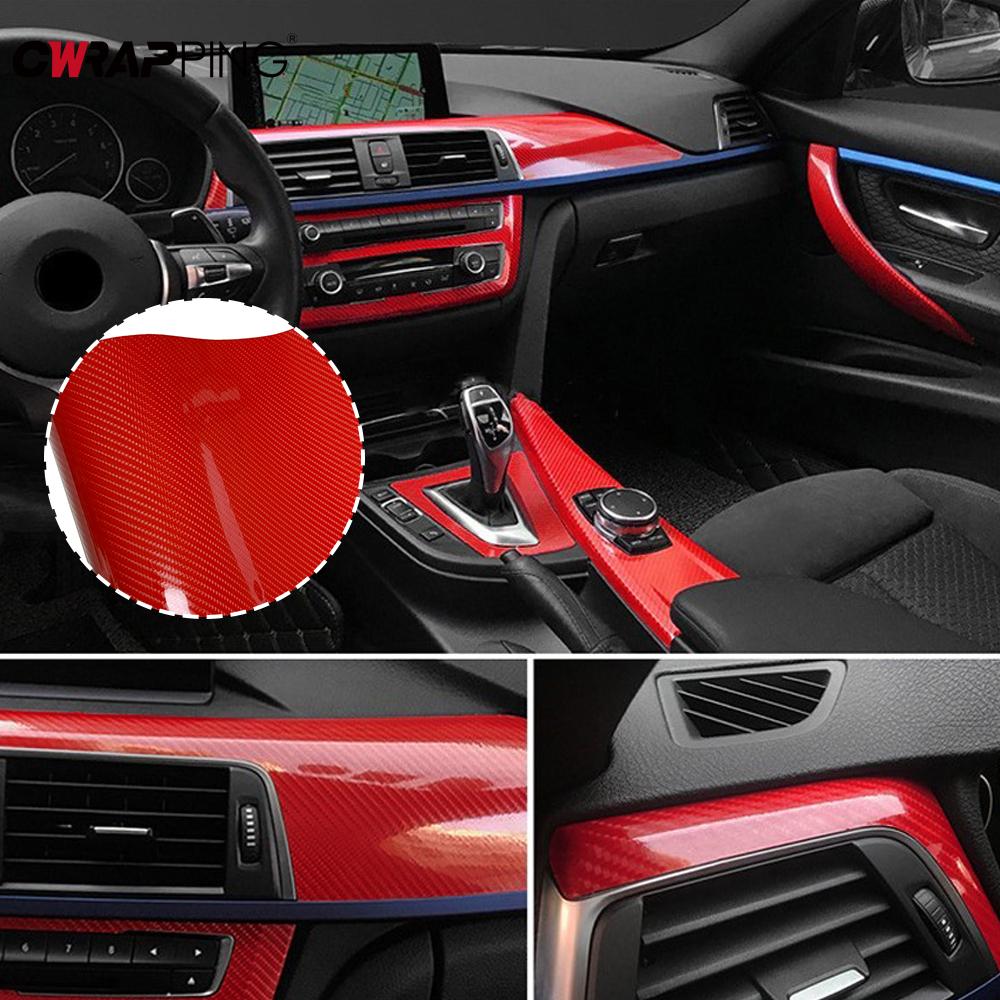 Car Sticker PVC Red Self-adhesive Protective Film Waterproof and Scratch-proof Suitable for Gear Handle Center Console Panel
