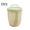 Durable And Safe Salad Container 650ML Picnic Box Fruit Cup with Fork Double-Layer Quick-Draining Leak-Proof Leak-proof Compact Sealed Food