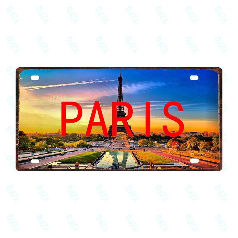 30X15cm City County Sign Plaque Metal Vintage Travel Souvenir Wall Home Cafe Shop Restaurant Decoration  Poster Cuadros DC-0085B