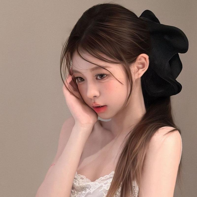 Soft Pleated Chiffon Flower Banana Hair Clips Anti Slip Holder Elegant Hair Clamp Women Daily Wedding Party Hair Accessories