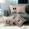 Adorable Pink Halloween Pillowcases: Ghosts, Pumpkins, And Spooky Vibes! Sofa Cushion Cover, Holiday Party Decoration, Gift