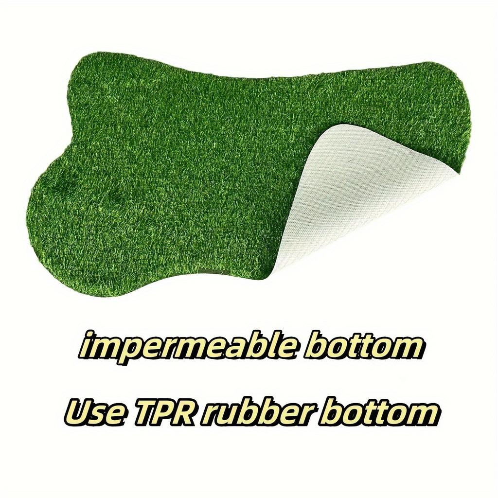 TPR Rubber Bottom Dog Potty Training Mat Easy Clean Anti-odor Indoor Pet Grass Mat Washable Reusable Puppy Diaper Grass Mat