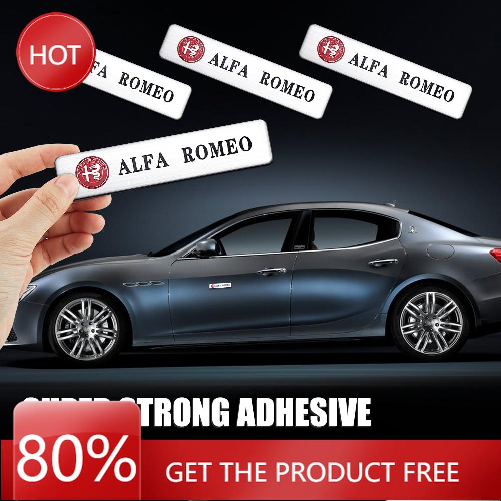 Hub Caps 2PCS 3D Aluminum Alloy Logo Car Rear Trunk Fender Emblem Badge Stickers Decal For Alfa Romeo Giulietta Giulia GT Mito B ze3