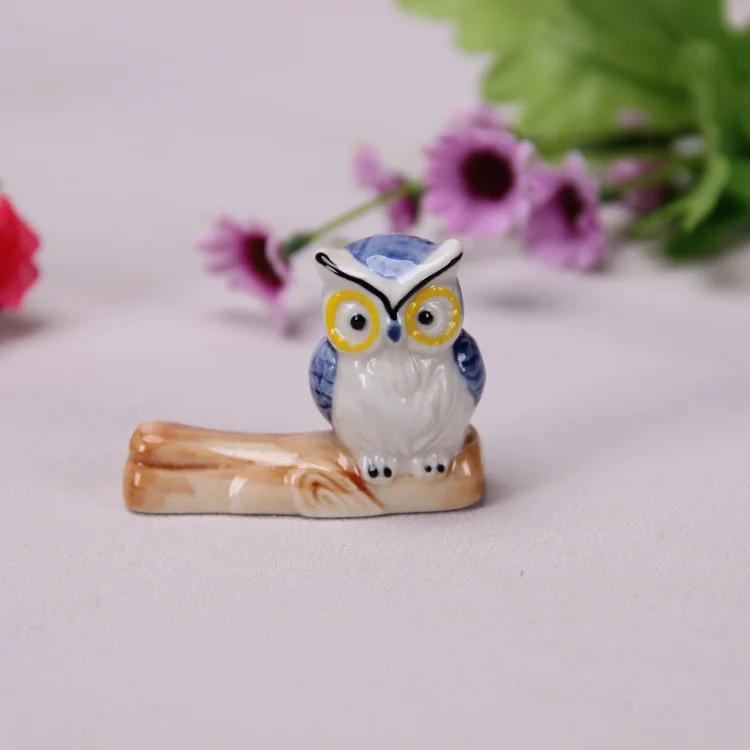 Ceramic Owl Incense Stick Rack Penholder Incense Burner Holder Chopstick Rest Table Decor For Kitchen Home Ornament