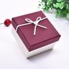 Rectangle Gift Box with Ribbon Bow Cushion Valentine's Day Bridesmaid Wedding Birthday Present Wrapping Box with Lid Portable Jewelry Packaging Box