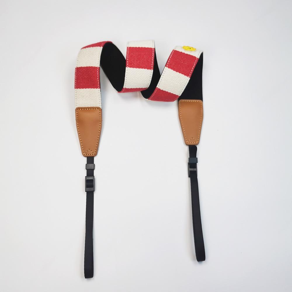 

Bohemian Style Camera Shoulder Strap for Canon G7x Nikon Fujifilm Sony Zv-1 білий/червоний