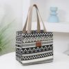 WTEMPO Canvas Lunch Box Handbags Aluminum Foil Insulated Work Hand-carried Lunch Bag Ethnic Style Retro Mommy Bags
