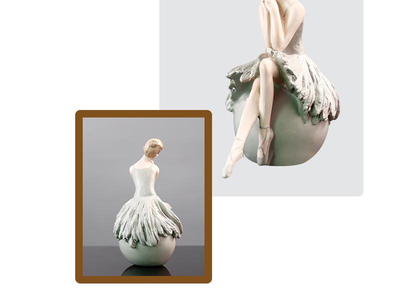 Nordic Ballet Girl Ornament - Creative Dancer Model for Princess Room Decor