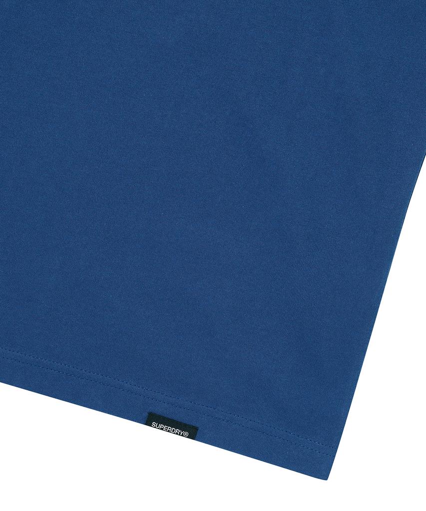 Syupeodeulai Overlap Graphic T-Shirt Dark Blue