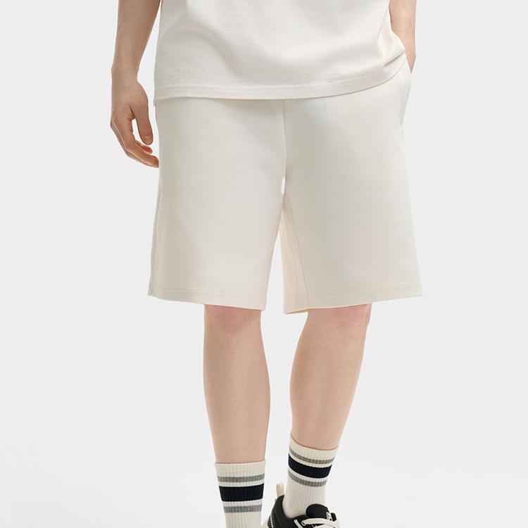 FILA Original Knit Casual Fashion Lace-Up Five-Point Sports Shorts Men shorts Steam-White F51M529604F-IV