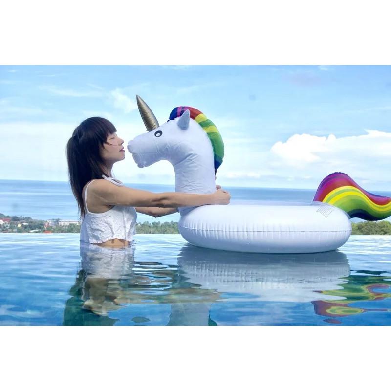 Giant Inflatable Unicorn Swimming Ring For Adults Swim Float Pool Toy Fun