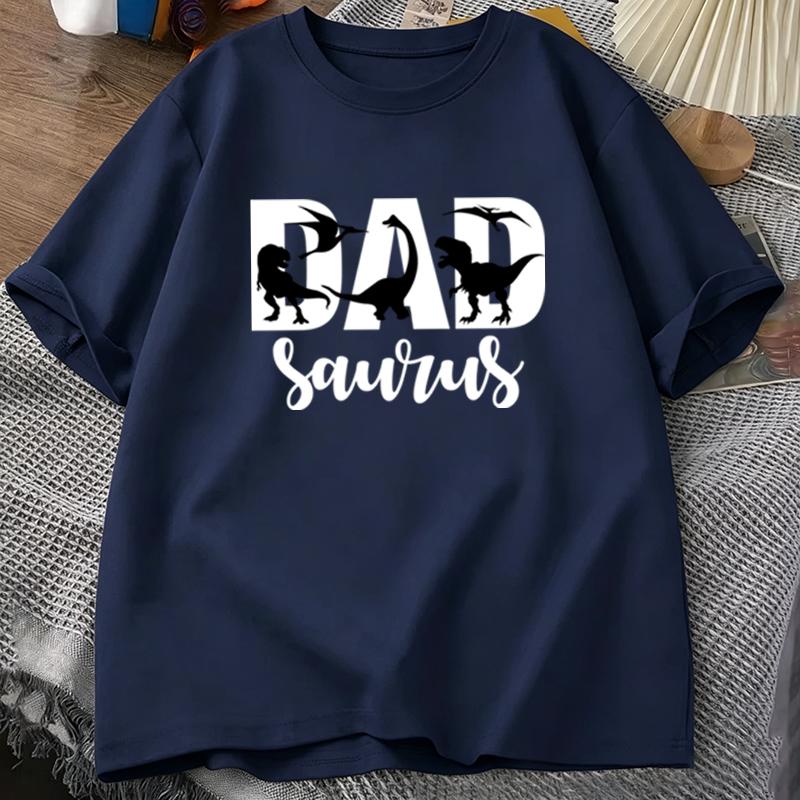 Fathers Day Gift Tshirt Cute Dinosaur Dad Casual Mens Tee Casual Short Sleeve Mens Tees Tops Casual Short Sleeve ONeck Tops S