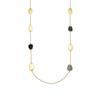 Collier - LUXENTER - Talyu - Laque Bleue - Or Jaune 18k - 80 Cm Avec Extension
