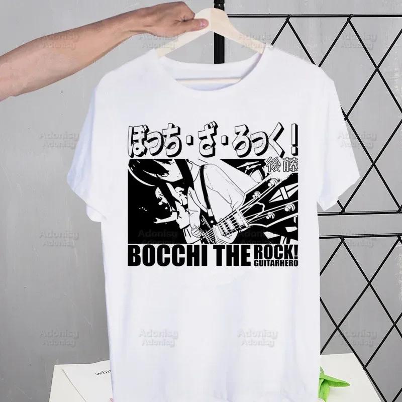 Bocchi The Rock T-shirts Summer Men/Women Hip Hop Funny Print Kessoku Band Tshirt Hitori Gotou T Shirts Short Sleeve Tops