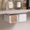 PET Drawer Style Storage Box Makeup Remover Cotton Cosmetics Swab Storage Bathroom Cabinetno Punching Washbasin Storage Rack