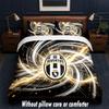 Juventus FC Design Bed Bedding Set 1 Duvet Cover + 2 Pillowcases Soft Breathable Household Bed Linens