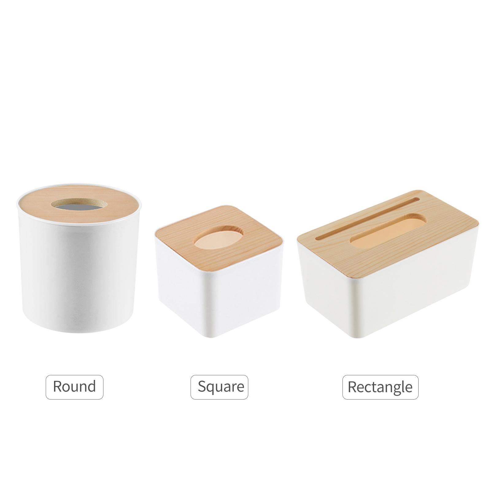 Paper Towel Dispenser Wood Tissue Box Cover Holder Countertops Bathroom Toilet Tissue Box Home Kitchen Paper Extraction Dispenser