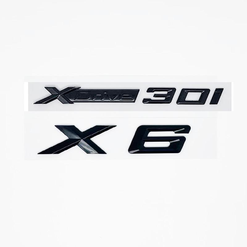 New Letters XDrive30d Trunk Emblem Badge For BMW X6 E71 F16 E72 G06 Stickers Lettering Accessories
