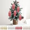 5Pcs Plastic Pine Cone Balls Hanging Pendants Decorative Christmas Ornament  Room
