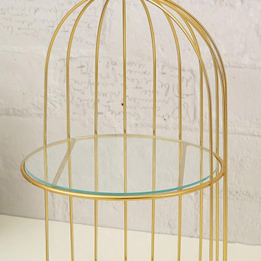 Golden Jewelry Holder Cupcake Stand Makeup Organiser Women , Double Layer, Others