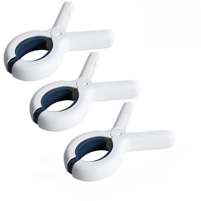 Alfileres para secar ropa, clips de plástico resistentes al viento y sin rastro, clips domésticos para fijar edredones, paquete de 3