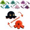Soft And Adorable Double-sided Flip Reversible Octopus Plush Toy For Kids