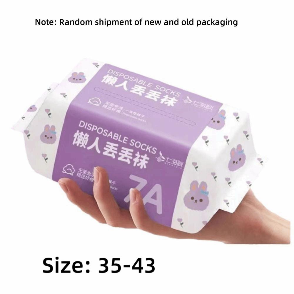 35-43 Disposable Stocking Polyester Travel Supplies Socks Portable Disposable Socks  Unisex