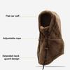 Unisex Winter Cycling Hood Balaclava Drawstring Adjustable Thick Soft Plush WIndproof Heat Retention Face Ear Neck Protection Cold Weather Ski