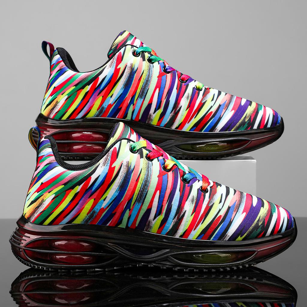 Running women's shoes, air cushion shock absorption, thick sole, wear-resistant running shoes, candy color matching,sports shoes