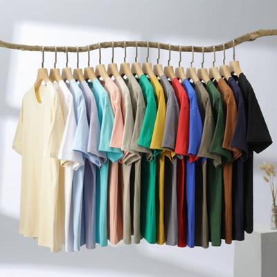 Neutral Pure Cotton T-shirt Solid Color Short Sleeved Men's Loose Round Neck T-shirt