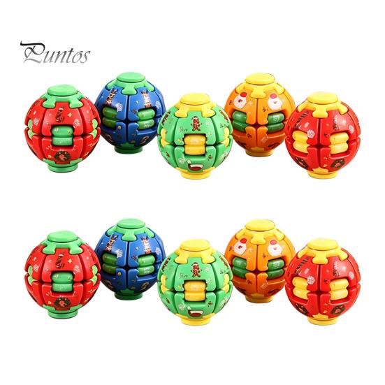 Stocking Stuffers for Kids Press to Spin Fidget Ball, Transformable Spinner Sensory Stress Relief Christmas Party Favors Children Toy Adults