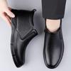 Fashion High Quality Genuine Leather Men Ankle Boots Luxury Brand Man Chelsea Boots Casual Male Slip on Shoe Soft Winter Warm Snow Botas