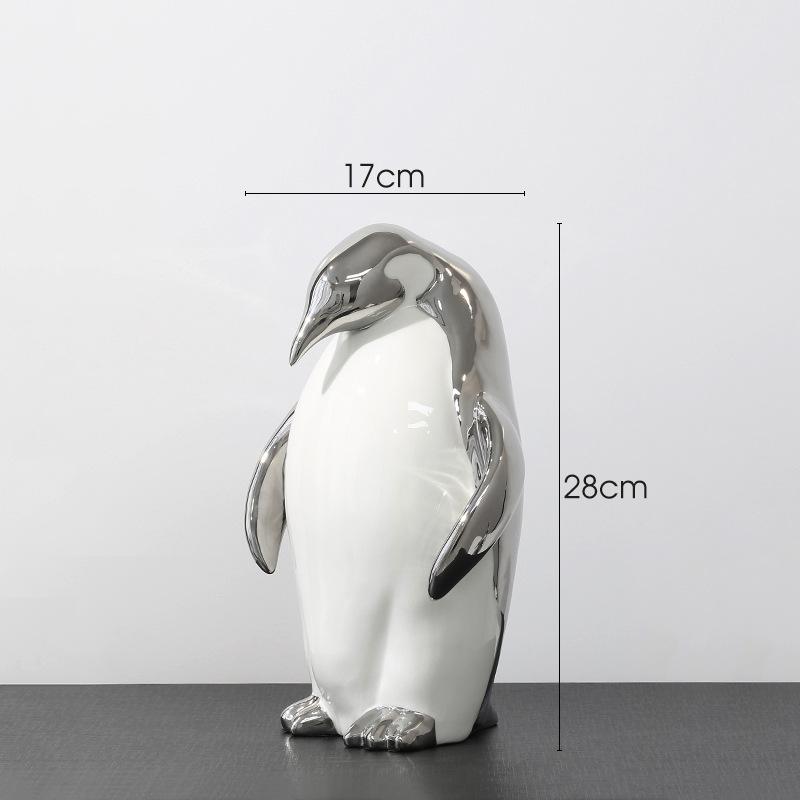 Simple Electroplating Cute Panda Decoration Living Room Desktop Light Luxury Home Decoration Wine Cabinet Office Ceramic Crafts