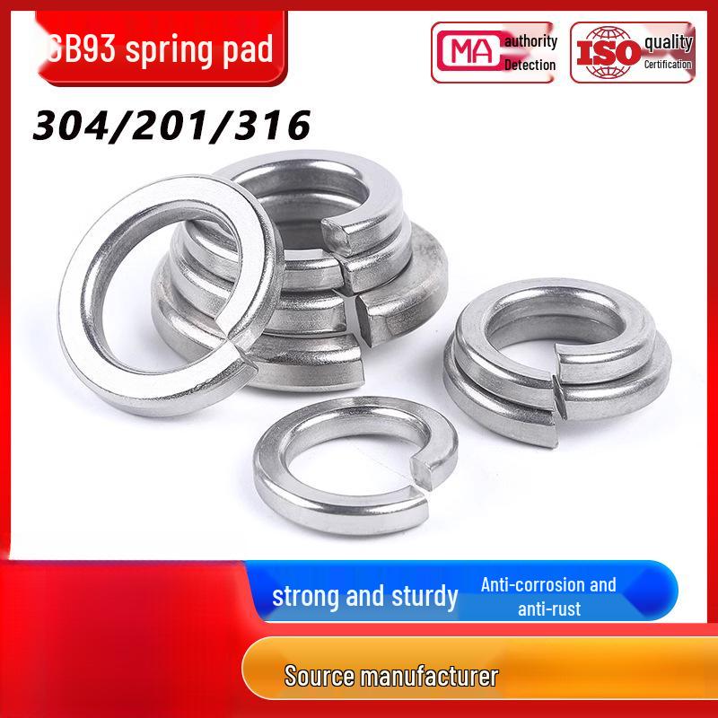 304/316/201 Stainless Steel Thickened Spring Washer & Elastic Spacer M3-M10mm