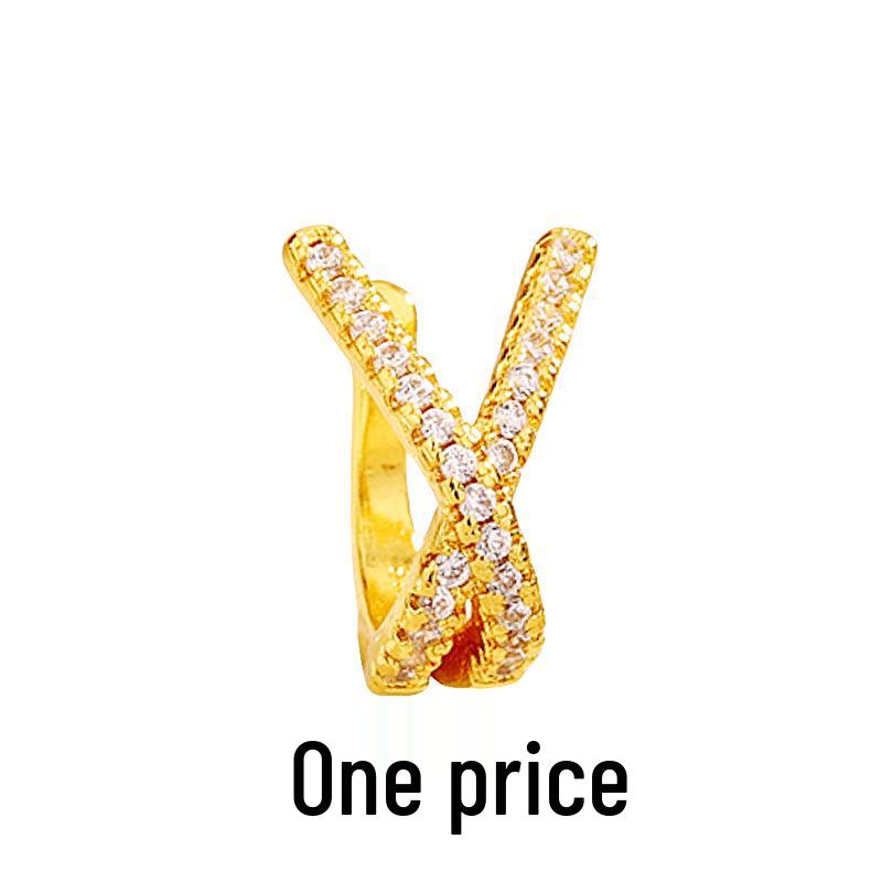 Guten Morgen Trendiger Geometrischer Mehrschichtiger Diamant Ohrklemme & Haken