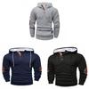 Casual Mens Hooded Sweater With Jacquard Knit For Spring Urban Wear