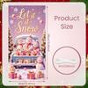 Snowman Display Pink Christmas Banner Winter Backdrop Snowman Pattern Snow Scene Display For Christmas Party Mall Decoration