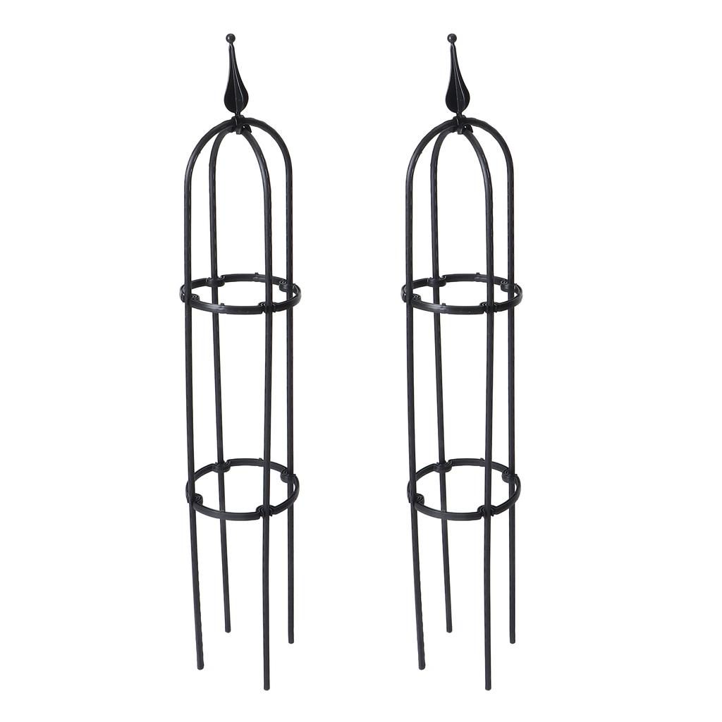 2 Seturi Plante Agățătoare Suport Tub de Oțel Plantă de Exterior Floare Legumă Cadru Raft de Grădină