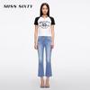 MISS SIXTY Women's High-Waist Cropped Flared Denim Jeans