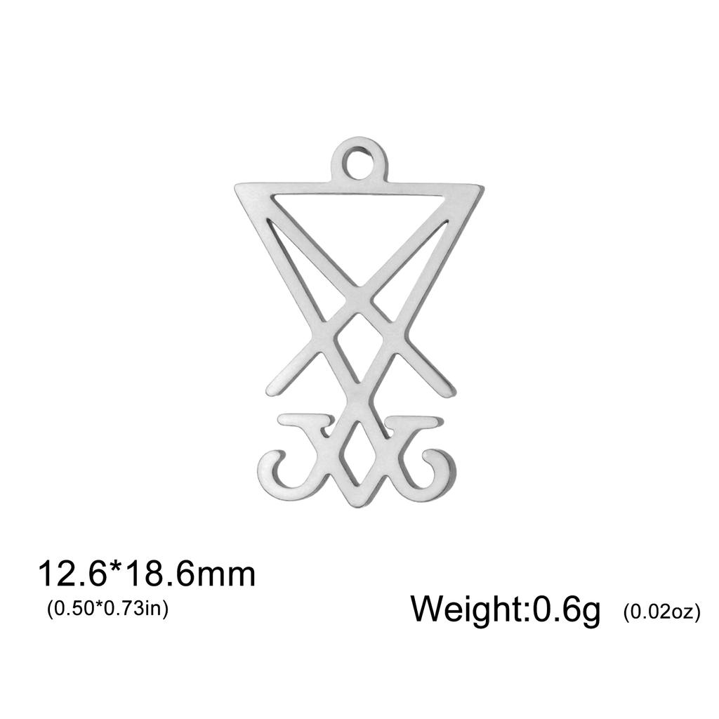 Teamer 5 pièces Pendentif Charme Symbole de Lucifer Pour Collier Bracelet Fabrication de Bijoux Mode Charms en Acier Inoxydable Vente en Gros 2026 Nouveau
