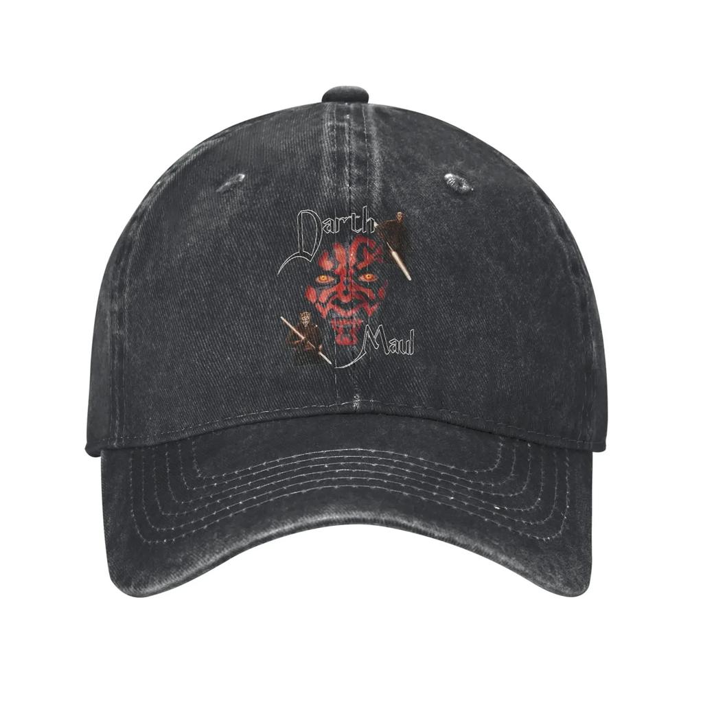 Darth Maul Large Face Portrait Baseball Caps Distressed Washed Caps Hat Vintage Outdoor Activities Unstructured Soft Headwear