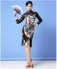 Autumn New Latin Dance Mesh Tassel Cheongsam Dress for Women - Practice & Performance