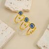 Gothic Demon Eye Bracelet Zinc Zinc Alloy Blue Eye Ring Unique Adjustable Creative Bangle  Music Festival