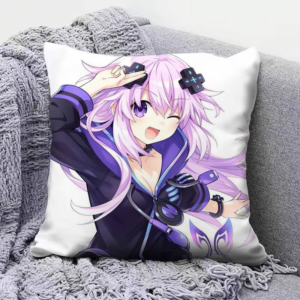 Hyperdimension Neptune Game Anime Girl Pillow Covers Home Sofa Cushion Covers and Aecorative Custom